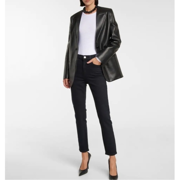 Re/Done Comfort Stretch High Rise Ankle Crop In Black 25 Y2K Grunge Punk - Picture 15 of 15